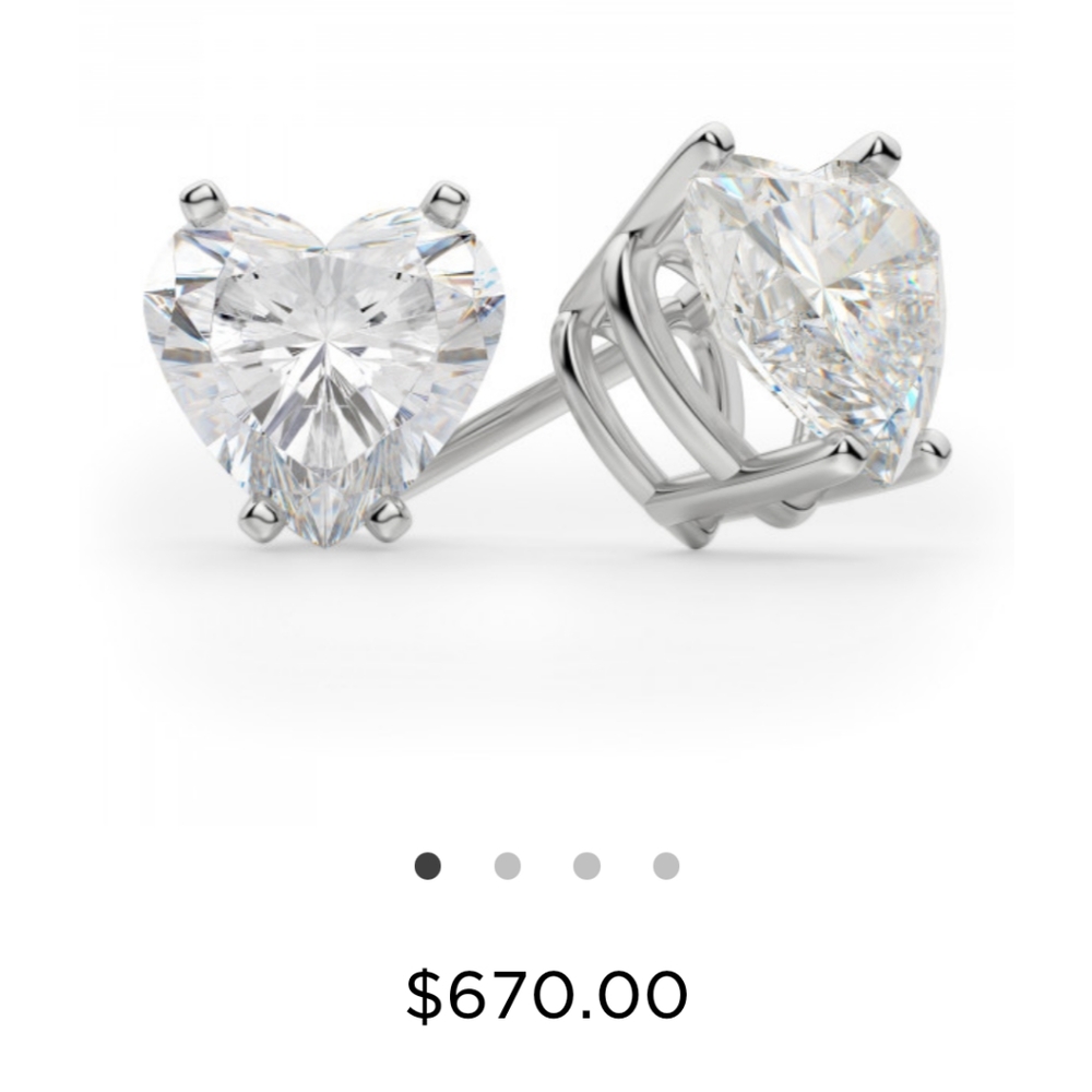 Diamond Nexus Heart Studs